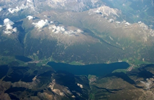 Slovenia Gallery: Europe, Aerial view of Alps range