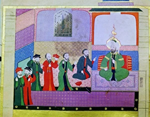 Ezekiel prophesying to the elders of Israel in Babylon. First Babylonian captivity Ezekiel prophesying to the elders of Israel in Babylon. First Babylonian captivity