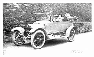 Family outing in tourer, possibly an Bianchini, c1920