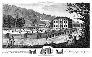 Ferney near Geneva, Switzerland, 1786. The chateau where Francois Marie Arouet de Voltaire Ferney near Geneva, Switzerland, 1786. The chateau where Francois Marie Arouet de Voltaire