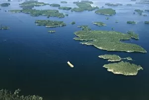 Finland, Aerial view of Lake Haukivesi