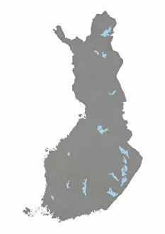 Finland, Relief Map