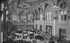 Floor of the New York Stock Exchange. Engraving, 1885 Floor of the New York Stock Exchange. Engraving, 1885