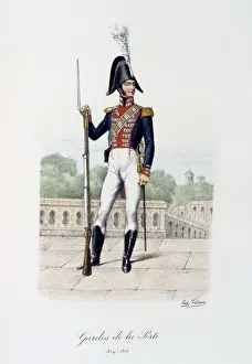 Footguard of the Royal guard, 1814-1815. Histoire de la maison militaire du Roi de Footguard of the Royal guard, 1814-1815. Histoire de la maison militaire du Roi de