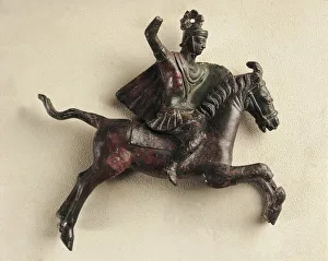 France, Orange, Knight riding a horse, bronze France, Orange, Knight riding a horse, bronze