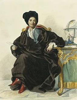 Legs Crossed At Knee Gallery: France, Paris, portrait of French scientist and author, Bernard Le Bovier de Fontenelle