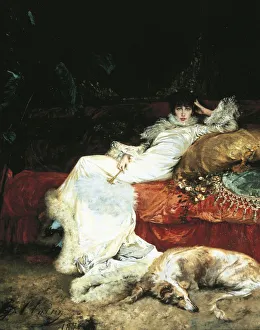 Legs Crossed At Knee Gallery: France, Paris, Portrait of Sarah Bernhardt