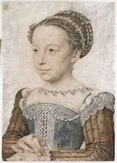 France, Portrait of Marguerite de Valois (also known as La Reine Margot (1553 - 1615), Wife of Henry IV of France