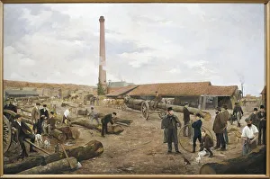France, Soissons, The Sawmill of Villers-Cotterets in 1889 France, Soissons, The Sawmill of Villers-Cotterets in 1889