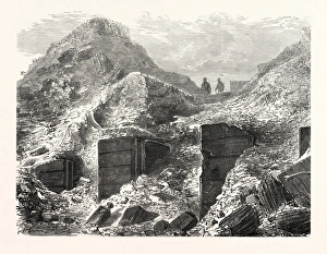 Franco-Prussian War: A part of the ramparts before Paris after the bombing, France Franco-Prussian War: A part of the ramparts before Paris after the bombing, France