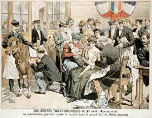 Free vaccination clinic on premises of French newspaper Free vaccination clinic on premises of French newspaper