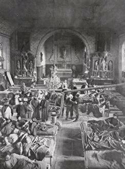 French country church being used as a field hospital