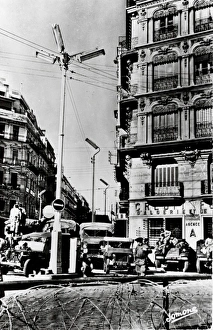 French special forces guard control point in central Algiers during the unrest in Algeria French special forces guard control point in central Algiers during the unrest in Algeria