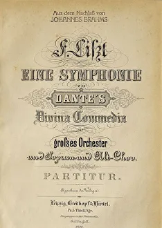Frontispiece of score A Symphony to Dantes Divine Commedia