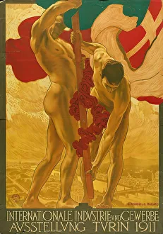 Leopoldo Metlicovitz Print: Turin 1911 Exhibition Poster. Art