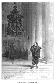Galileo observing the swaying of the chandelier in Pisa Cathedral, c1584. Galileo Galilei Galileo observing the swaying of the chandelier in Pisa Cathedral, c1584. Galileo Galilei