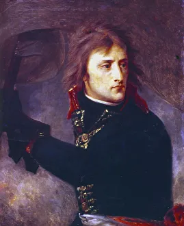 'General Napoleon Bonaparte (1769-1821) at Arcole' 1796. Napoleon I (1769-1821) 'General Napoleon Bonaparte (1769-1821) at Arcole' 1796. Napoleon I (1769-1821)