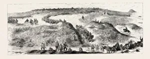 General Newdigates Column, the Zulu War, Engraving 1879 General Newdigates Column, the Zulu War, Engraving 1879