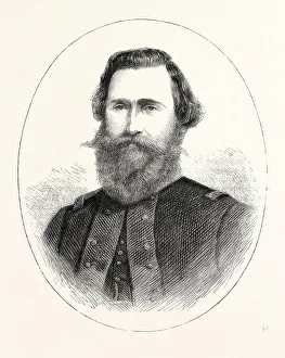 GENERAL STUART, US, USA, 1870s engraving