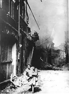 In a German town in 1945 a woman flees after explosions rock the buildings In a German town in 1945 a woman flees after explosions rock the buildings
