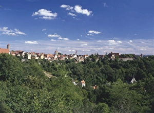 Germany, Bavaria, Rothenburg ob der Tauber, view from the castle garden, Burggarten Germany, Bavaria, Rothenburg ob der Tauber, view from the castle garden, Burggarten