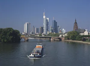 Germany, Frankfurt, the skyline of Frankfurt am Main, reminiscent of New York Germany, Frankfurt, the skyline of Frankfurt am Main, reminiscent of New York