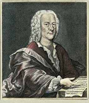 Germany, Portrait of Georg Philipp Telemann (1681-1767), German composer and organist Germany, Portrait of Georg Philipp Telemann (1681-1767), German composer and organist