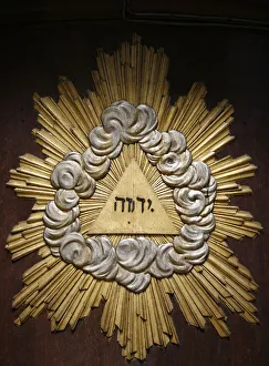Gods monogram in Sainte-Croix cathedral Gods monogram in Sainte-Croix cathedral