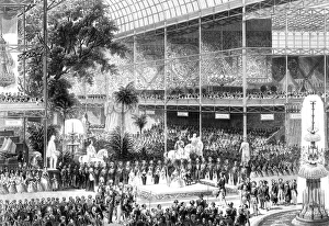 Great Exhibition, Crystal Palace, London. Queen Victoria opening exhibition 1 May 1851 Great Exhibition, Crystal Palace, London. Queen Victoria opening exhibition 1 May 1851