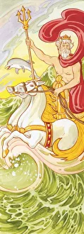 In Greek mythology, Poseidon was god of the sea with a palace under the sea In Greek mythology, Poseidon was god of the sea with a palace under the sea