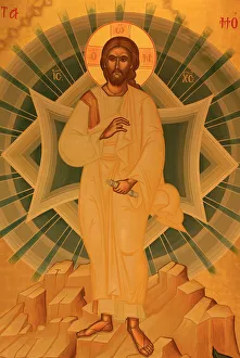 Greek orthodox icon depicting Jesuss Transfiguration Greek orthodox icon depicting Jesuss Transfiguration