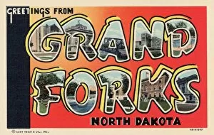 Midwest Collection: Greeting Card from Grand Forks, North Dakota. ca. 1944, Greeting Card from Grand Forks, North Dakota