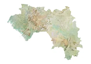 Guinea, Relief Map