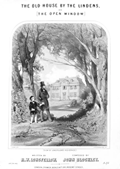 Henry Wadsworth Longfellow (1807-1882) American poet. Longfellows house, Tinted Henry Wadsworth Longfellow (1807-1882) American poet. Longfellows house, Tinted