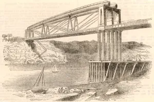 Isambard Kingdom Brunel Prints: Wrought Iron Tubular Trussed Bridge Print, c1885