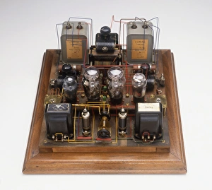 <b class=qtipBold><figcaption>Home-made radio amplifier, 1920s</figcaption></b><br><em>© Dorling Kindersley/UIG</em> Home-made radio amplifier, 1920s