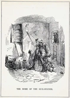 The Home of the Rick-Burner': Cartoon by John Leech from 'Punch', London The Home of the Rick-Burner': Cartoon by John Leech from 'Punch', London