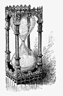 Images Dated 1st February 1887: Hourglass. Engraving 1887