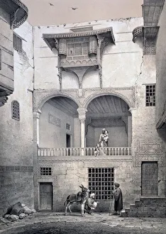House called Beyt-el-Tcheleby, Cairo, Egypt: Facade overlooking the courtyard House called Beyt-el-Tcheleby, Cairo, Egypt: Facade overlooking the courtyard