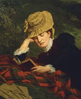 Hungary, Budapest, The Reader, 1875, oil on canvas, detail Hungary, Budapest, The Reader, 1875, oil on canvas, detail