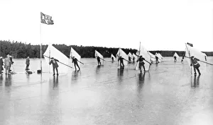 <b class=qtipBold><figcaption>Ice Sail Race In Sweden</figcaption></b><br>Stockholm, Sweden: December 12, 1926 Sail skating is one of the most popular sports in Sweden, and here is the tight finish to a race.<br><em>© Underwood Archives/UIG</em> Ice Sail Race In Sweden
