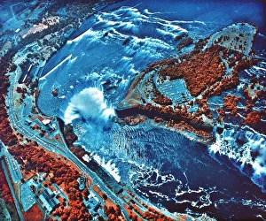 Infrared photograph of Niagara Falls taken from NASA Earth Survey 2 aircraft Infrared photograph of Niagara Falls taken from NASA Earth Survey 2 aircraft