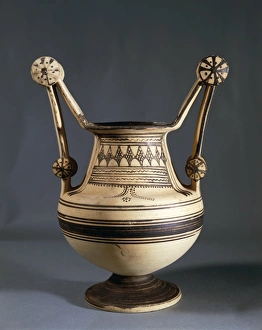 Italy, Apulia, Manduria, Messapian vase from a tomb, terracotta Italy, Apulia, Manduria, Messapian vase from a tomb, terracotta
