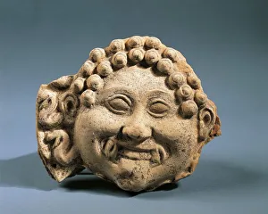 Italy, Basilicata, Ante-fixae (roof, architectonic element) representing a Gorgon from the arcaic temple of Siris Italy, Basilicata, Ante-fixae (roof, architectonic element) representing a Gorgon from the arcaic temple of Siris