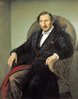 Italy, Bergamo, Portrait of Italian opera composer Gaetano Donizetti (1797-1848 Italy, Bergamo, Portrait of Italian opera composer Gaetano Donizetti (1797-1848