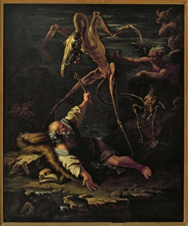 Italy, Coldirodi, Temptations of Saint Anthony Salvator Rosa Print
