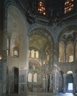 Italy, Emilia Romagna Region, Ravenna, presbytery and Apse with mosaics in Basilica of San Vitale Italy, Emilia Romagna Region, Ravenna, presbytery and Apse with mosaics in Basilica of San Vitale