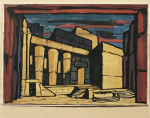 Curtain Gallery: Italy, Florence, Teatro del Maggio Musicale Fiorentino, scenic design for Elektra by Richard Strauss