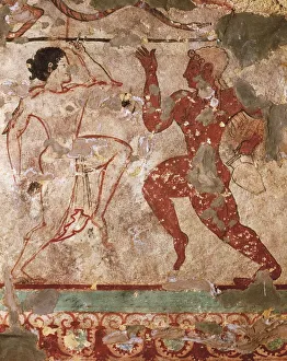 Italy, Latium Region, Tarquinia (Vt), Etruscan Necropolises, Tomb of Lioness Italy, Latium Region, Tarquinia (Vt), Etruscan Necropolises, Tomb of Lioness