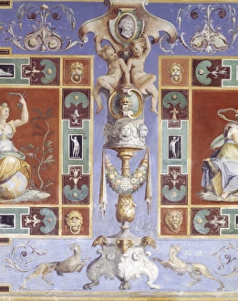 Italy, Lazio Region, Tivoli (Rome province), Villa d'Este, Frescoes Italy, Lazio Region, Tivoli (Rome province), Villa d'Este, Frescoes